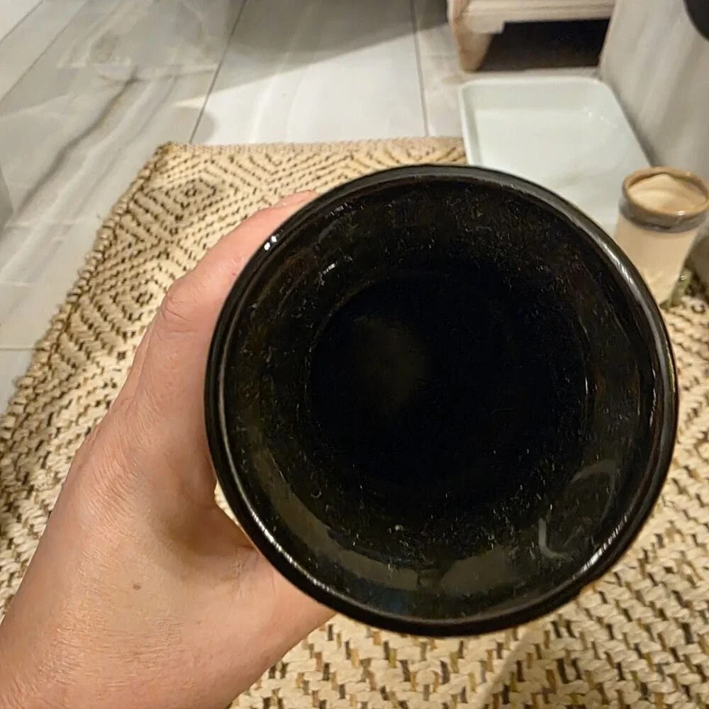 Art of Chokin 24K Gold Edged‎ Japanese Black Vase Pagoda Mount Fuji C1